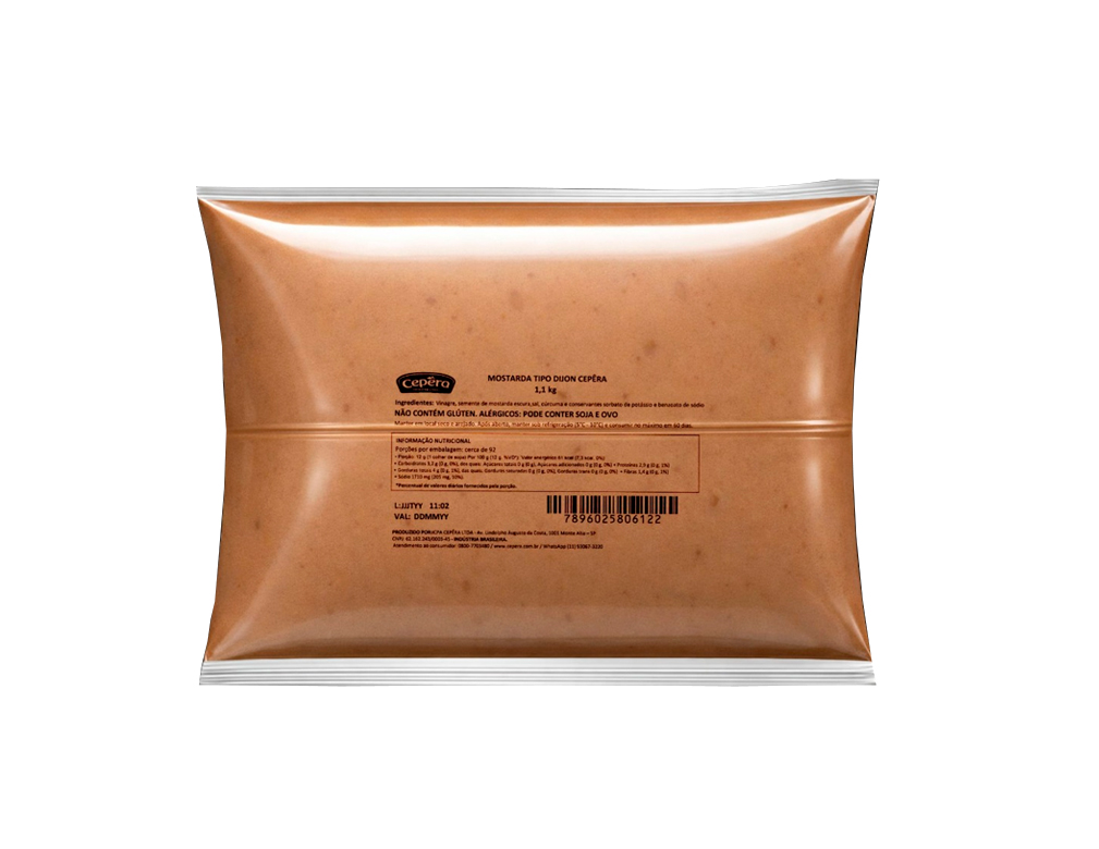 MOSTARDA DIJON CEPÊRA 1,1 KG (CX 6 BAG)